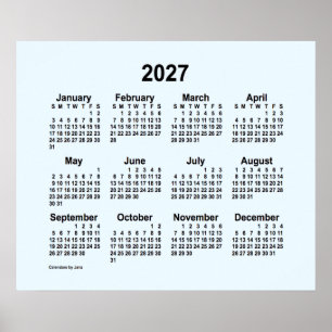 Alice Blue Calendar von Janz Print 2027 Poster