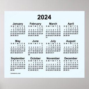 Alice Blue Wall Calendar 2024 von Janz Poster