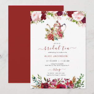 ALICE Blush Bloral Bridal Tee Party Brunch Dusche Einladung