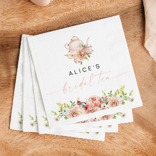 ALICE Blush Bloral Bridal Tee Party Brunch Dusche Serviette