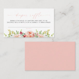 ALICE Blush Blumenfrühling Tee Party Windeln Raffl Platzkarte