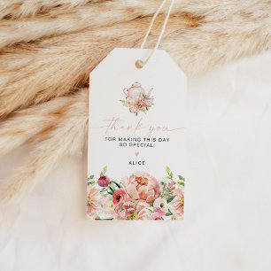 ALICE Blush Wasserfarbe Frühlingsflora Elegantes A Geschenkanhänger