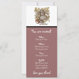 Alice Carnivale Style (Gold Version) Einladung