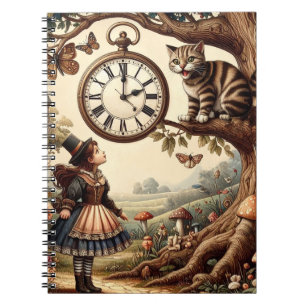 Alice & Cheshire Cat: Whimsical Wonderland Fantasy Notizblock