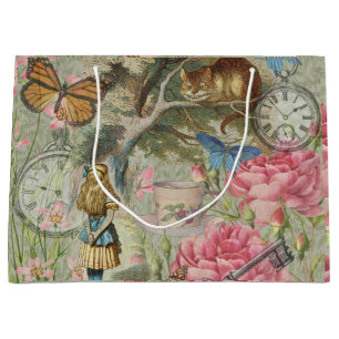 Alice Cheshire Cat Wonderland Baumgarten Große Geschenktüte