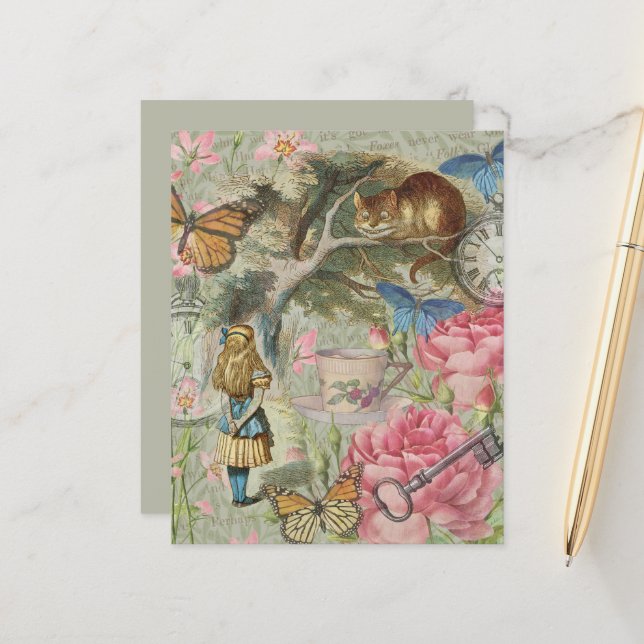 Alice Cheshire Cat Wonderland Tree Garden (Vorderseite/Rückseite Beispiel)