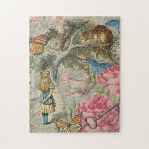 Alice Cheshire Cat Wonderland Tree Garden Puzzle