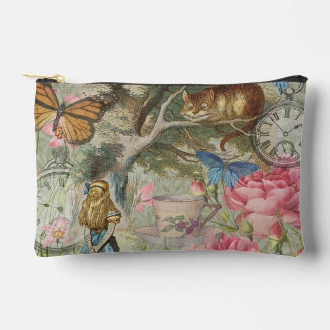 Alice Cheshire Cat Wonderland Tree Garden Zubehörtasche (Vorderseite)