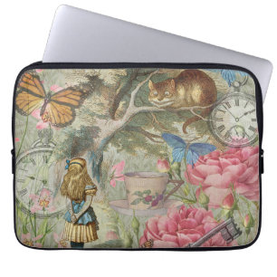 Alice Cheshire Cat Wunderland Baumgarten Laptopschutzhülle