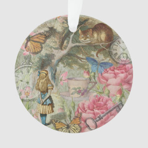 Alice Cheshire Cat Wunderland Baumgarten Ornament