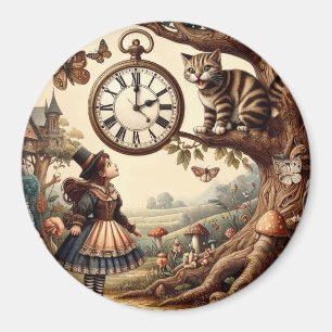 Alice & Cheshire Cat: Wunderliche Wunderland-Fanta Magnet