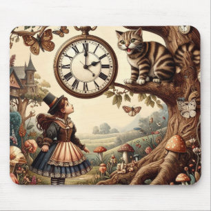 Alice & Cheshire Cat: Wunderliche Wunderland-Fanta Mousepad