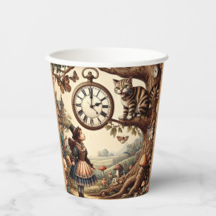 Alice & Cheshire Cat: Wunderliche Wunderland-Fanta Pappbecher