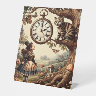 Alice & Cheshire Cat: Wunderliche Wunderland-Fanta Sockelschild