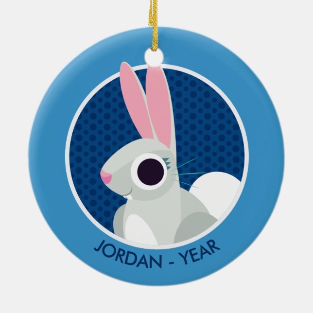 Alice das Kaninchen Keramikornament (Hinten)