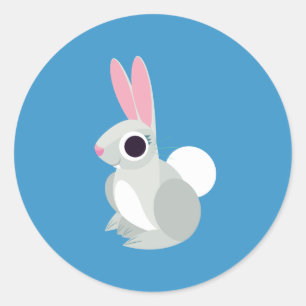 Alice das Kaninchen Runder Aufkleber