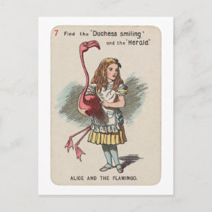 ALICE & DER FLAMINGO - ALICE IM WUNDERLAND POSTKARTE