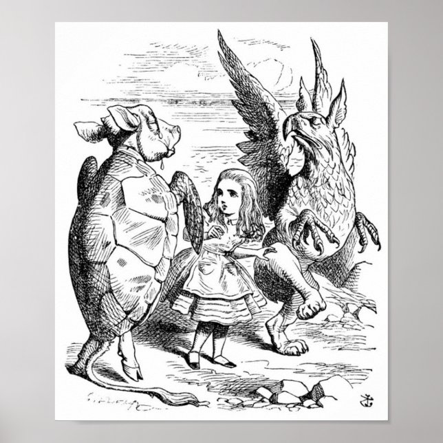 Alice, der Griffin und die Mock Turtle Dance Poster (Vorne)