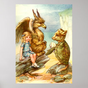 Alice, der Griffin und die Mock Turtle in Wunderla Poster