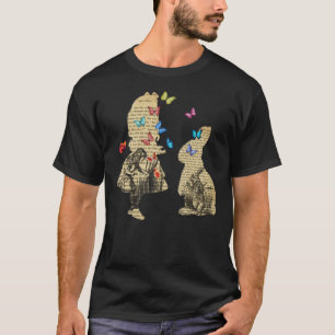 Alice & Der Hase - Vintage-Wunderland-Buch T-Shirt