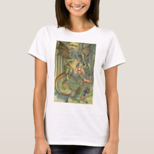 Alice & der Jabberwocky in voller Farbe T-Shirt