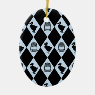 Alice Dodo & Thimble Pattern Keramikornament
