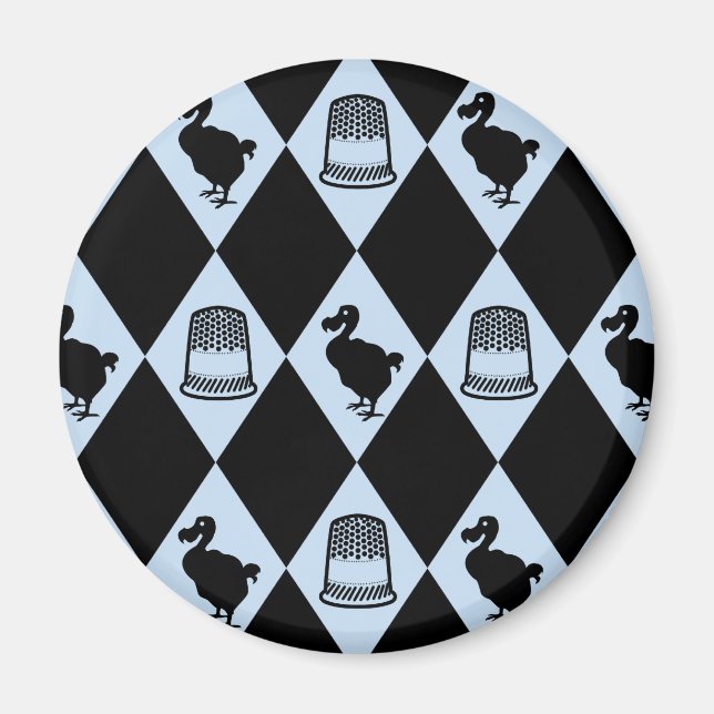 Alice Dodo und Thimble-Muster Magnet (Vorne)