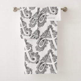 Alice doodle art letter Ein Name bedeutet Handtüch Badhandtuch Set