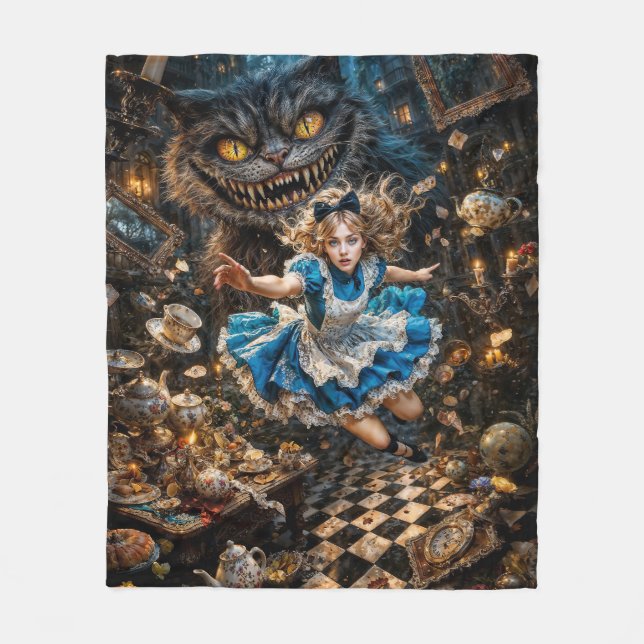Alice: Down the Hole Fleecedecke (Vorderseite)
