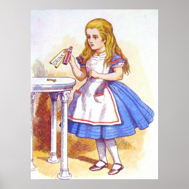 Alice Drinks Vollfarbe Poster (Vorne)