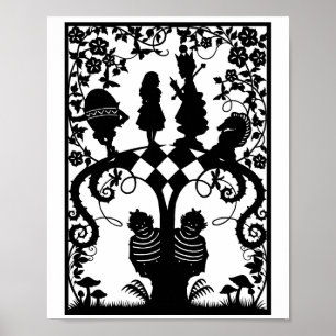 Alice durch das aussehende Glas Poster
