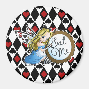 Alice Fairy-Eat Me Anime Round Magnet