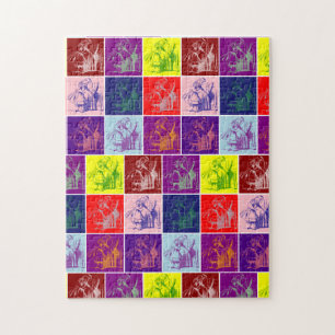 Alice findet eine kleine Tür Pop Kunst Puzzle