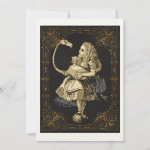 Alice & Flamingo Alice Wonderland Party Einladung