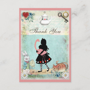 Alice, Flamingo & Cat Junggesellinnenabschied Dank Dankeskarte