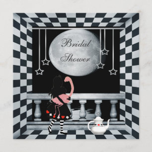 Alice-, Flamingo-u. Mond-Brautparty Einladung