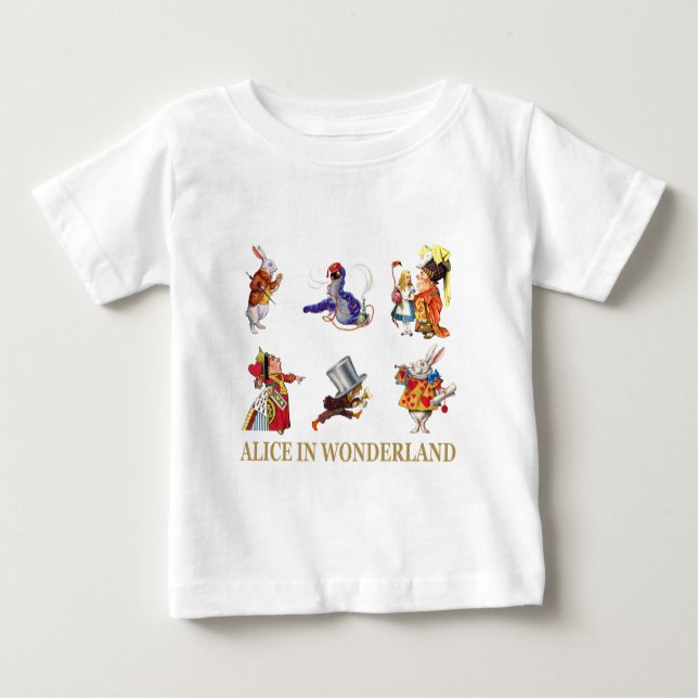 Alice & Friends in Wonderland Baby T-shirt (Vorderseite)