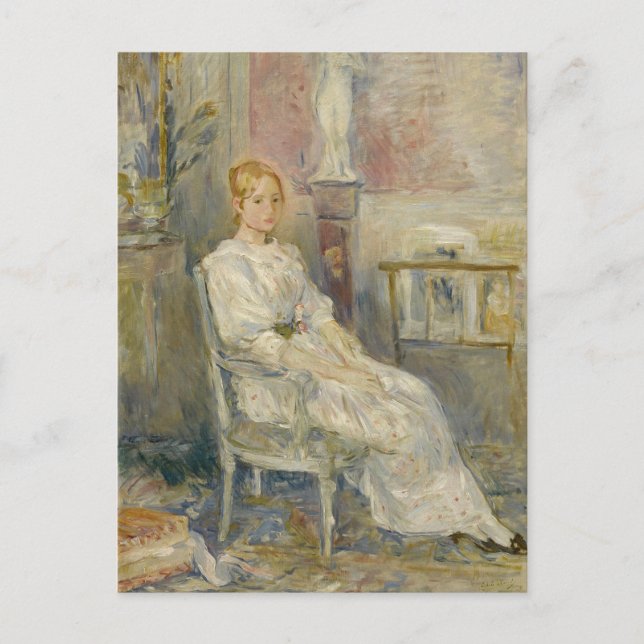 Alice Gamby Dans le Salon | Berthe Morisot Postkarte (Vorderseite)