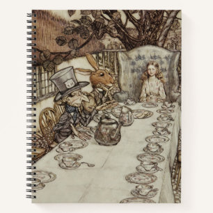 Alice Geburtstag Nicht-Geburtstag-Hase-Hutmacher-P Notizbuch