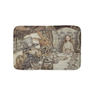 Alice Geburtstags-Unvergeburtstags-Hutmacher-Party Badematte