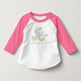 Alice Girls Name bedeutet Mongram Herz Kleinkind T-shirt