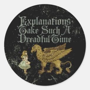 Alice Gryphon Erklärungen Nehmen Solch Eine Schrec Runder Aufkleber
