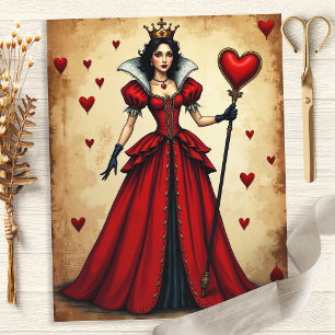 Alice Herzkönigin Scrapbook Papier