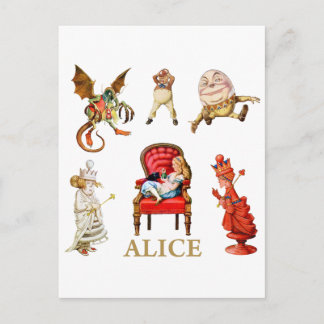 Alice hinter den Spiegeln Postkarte