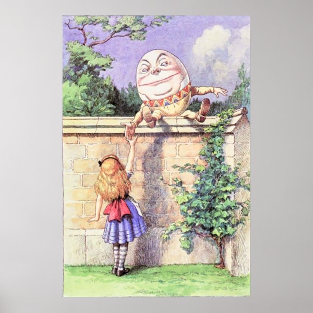 Alice & Humpty Dumpty Vollfarbigkeit Poster (Vorne)