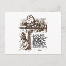 Alice Humpty Dumpty Wonderland Conversation Zitat Postkarte