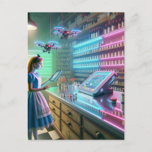 Alice im Fantasy Apothekar Postkarte