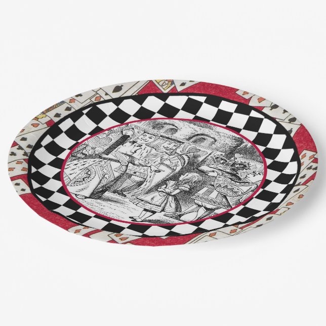 Alice im Hof 1 der Königin Pappteller (Schrägansicht)