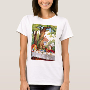 Alice im Mad Hatters Tea Party im Wunderland T-Shirt