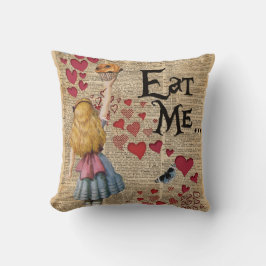 Alice im Märchenland essen mich Muffin Kissen